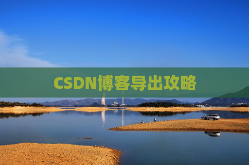 CSDN博客导出攻略
